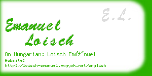 emanuel loisch business card